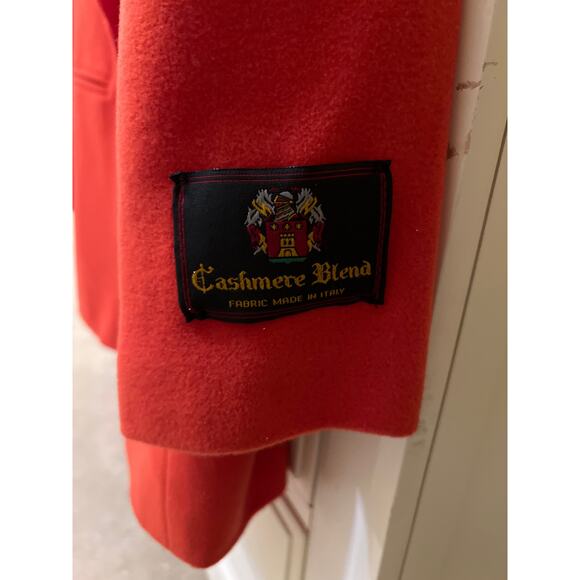 herve benard Orange Cashmere Wool Blend Blazer Women's Size 8 quiet luxury - Picture 3 of 7